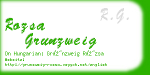 rozsa grunzweig business card